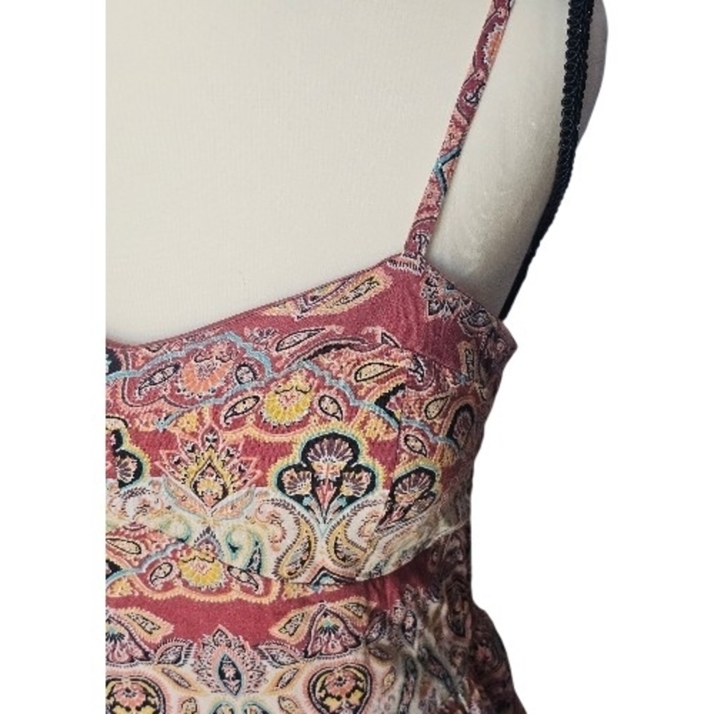 AUW Pink Paisley Smocked Mini Dress - Picture 3 of 7